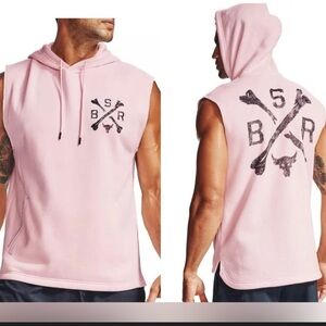 Boy’s Under Armour The Rock Light Pink Sleeveless Hoodie